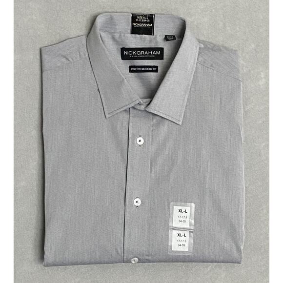 Nick Graham Other - Nick Graham Men's 15.5 32/33 Modern Fit Dress Shirt Grey NEW